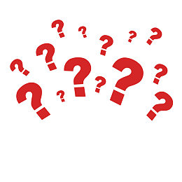 通用红色问号装饰图案排版