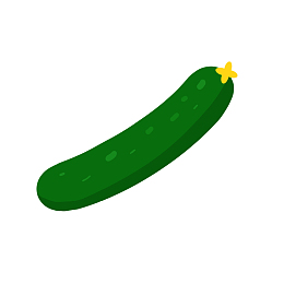 黄瓜卡通手绘装饰插图