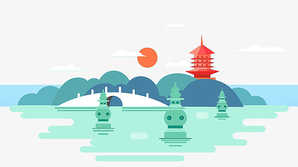 杭州西湖素材_杭州西湖图片元素-觅元素
