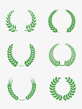 矢量绿色麦穗装饰边框