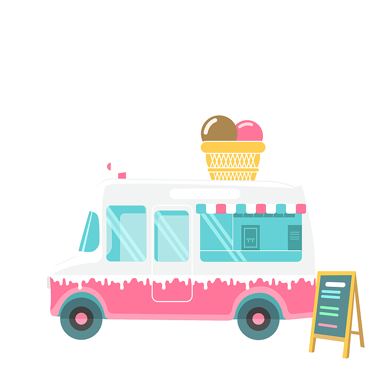 冰淇淋PPT快餐车