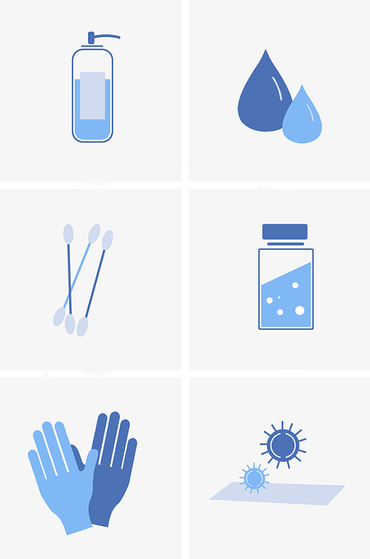 aipng彩色卡通风格医疗医疗箱小图标psdpng84消毒液洁厕灵矢量图psd