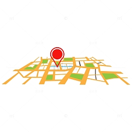 卡通在地图上定位图标崩