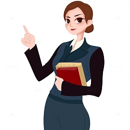 校园风格老师职业人物插画欠