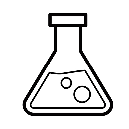 黑色创意化学反应瓶子元素终