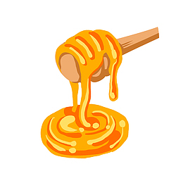 手绘美味蜂蜜画布