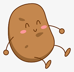 卡通拟人化蔬菜食材土豆免抠图