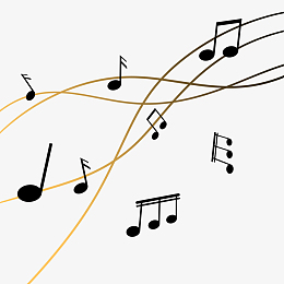 矢量创意跳跃的音符