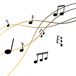 矢量创意跳跃的音符