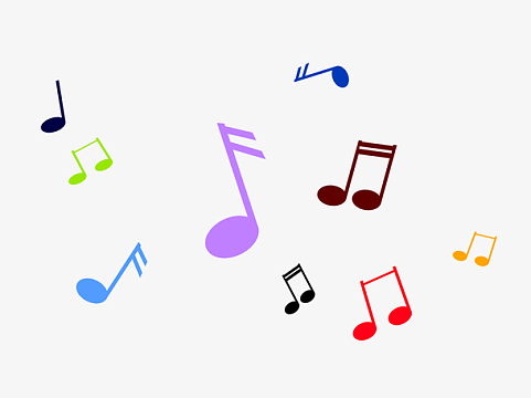 创意彩色矢量音符素材