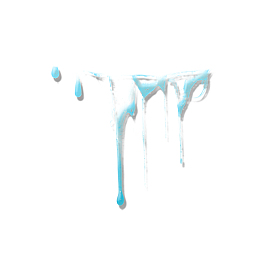 蓝绿色唾沫装饰效果png