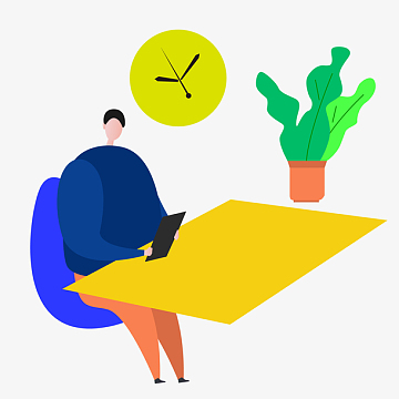 扁平化商务人士矢量素材亚