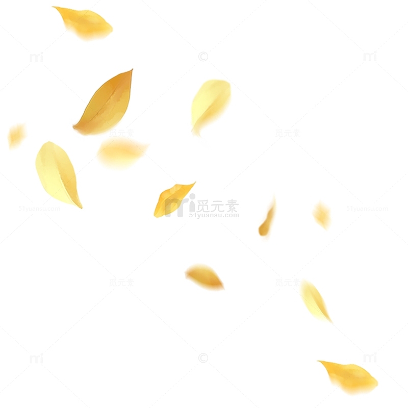 风吹散的落叶漂浮素材疟