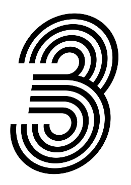 新艺术字体数字3