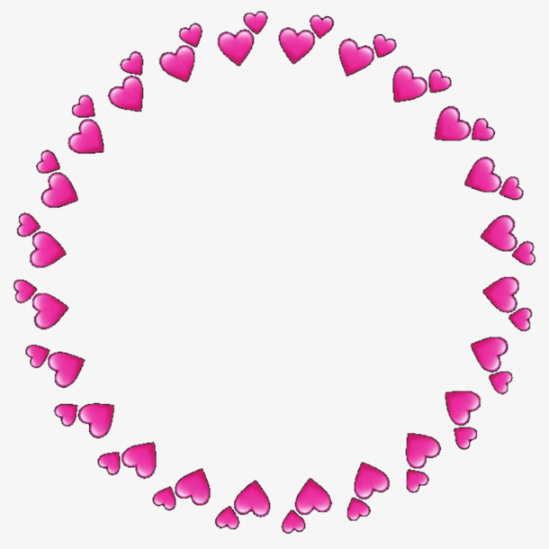 爱心圆形边框素材