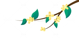 中秋节桂花树元素