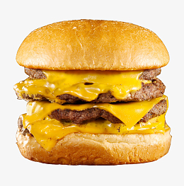 双层芝士牛肉汉堡