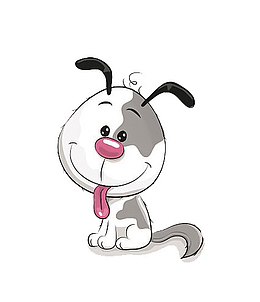 吐舌头的小花狗