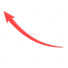 向上的红色箭头