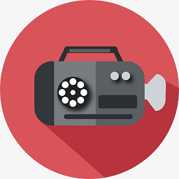 卡通图标拍电影素材_卡通图标拍电影图片元素-觅元素