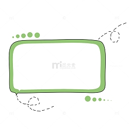绿色对话框边框插画