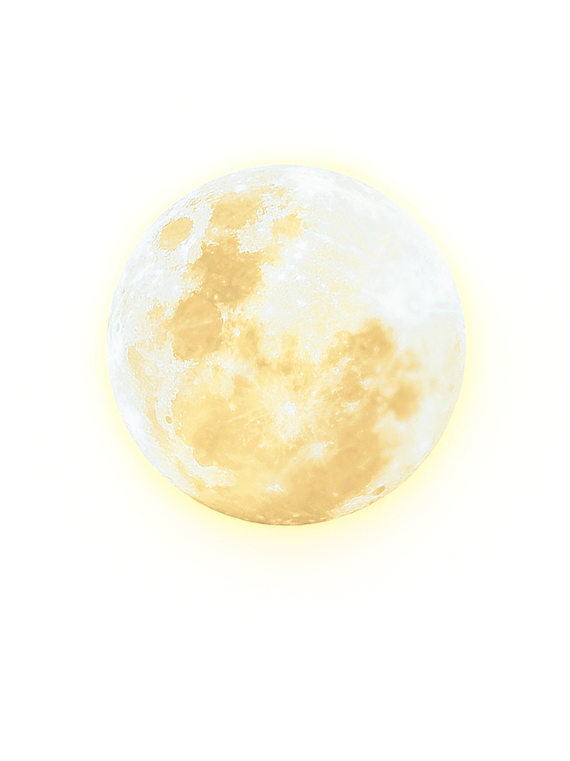 散发光芒的月亮