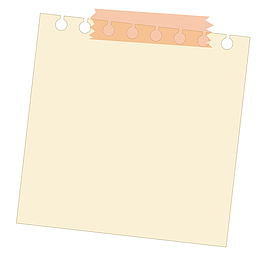 矢量极简透明胶便利贴边框