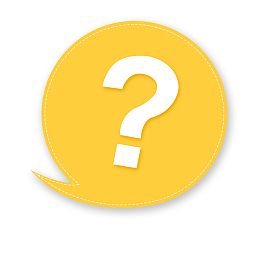 卡通黄色明亮问号图标