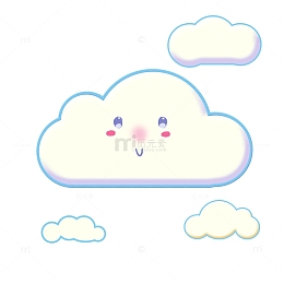 云朵美好可爱卡通风格