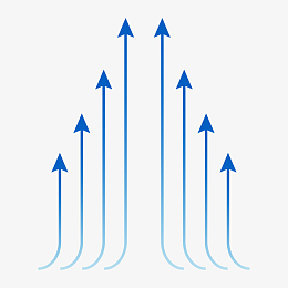 向上的气流箭头