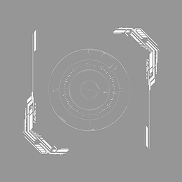 科技感边框PSD透明底