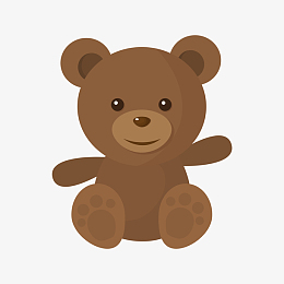 娃娃装饰pngpng小狗熊的灰色脚印pngpng狗熊 卡通熊pngpng可爱小熊png