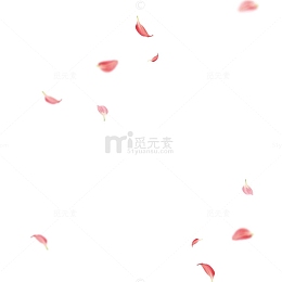 粉色漂浮的桃花瓣免扣