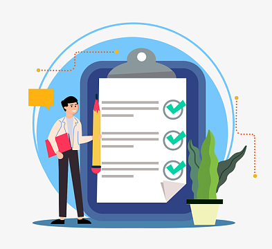 手绘卡通清单植物插画