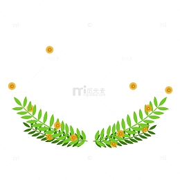 绿色植物边框春天