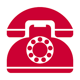 座机电话电话机红色图标