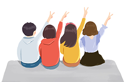 六月毕业季学生合影广告
