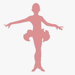 小孩舞蹈拉丁女生剪影免扣