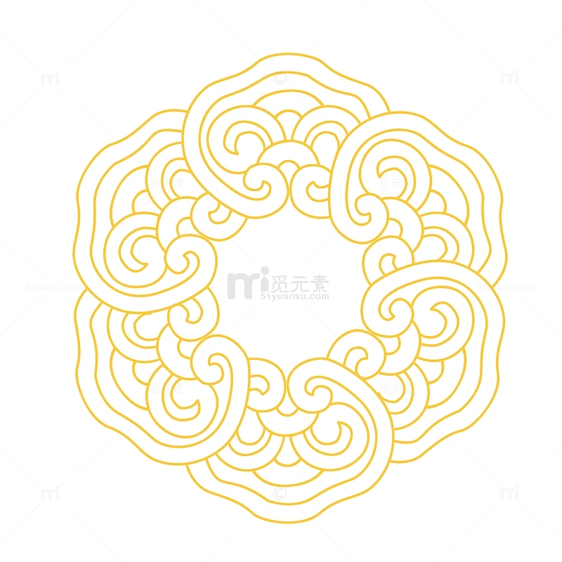 中式雕花矢量纹样