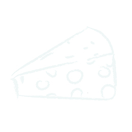 白色手绘可爱清新奶酪简笔画