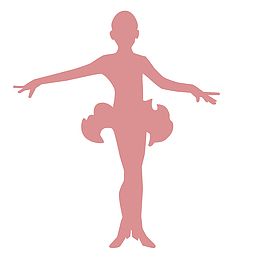 小孩舞蹈拉丁女生剪影免扣