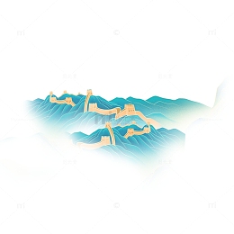 万里长城国潮画