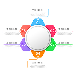 渐变PPT流程图表仿