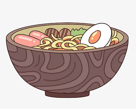 中餐中式面条插画