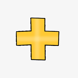 黄色加号符号