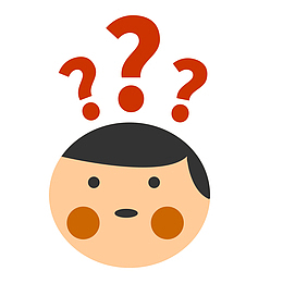 可爱男孩疑问思考问题