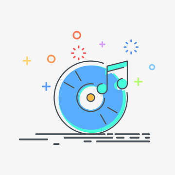 矢量手绘卡通音乐