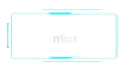 文本框蓝色科技边框元素