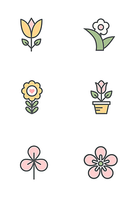 美丽的花朵相关插画