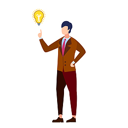 简约有想法的男人